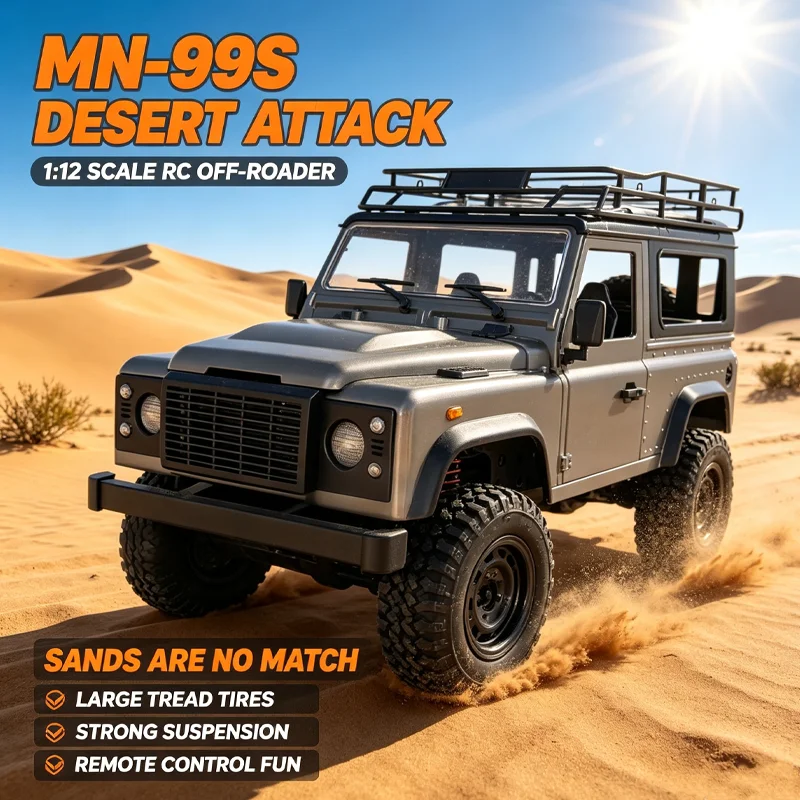 1:12 MN-99S RC Off Roader 2.4G 4WD Remote Control Climbing Car All Terrain Rock Crawler RC Truck Hobby Model Toy For Boys Adults