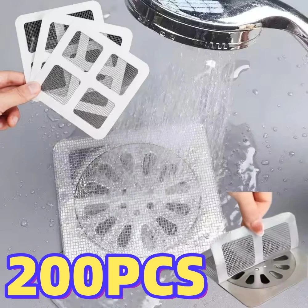 Floor Drain Filter Net Disposable Mesh Sticker Shower Hair Catcher Sink Strainer Cover For Bathroom Kitchen Bathtub Use
