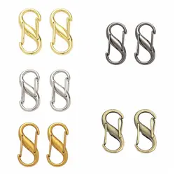 2 Pcs DIY Chain Bag Adjustable Buckle Metal Clasp Removable Buckle Bag Accessory Chain Extension Shortening S Type Shape Clasp