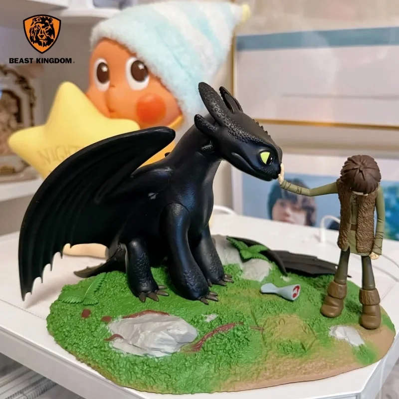 Beast Kingdom D Stage Toothless Figure How To Train Your Dragon Collectible Statue Desktop Decoration Home Display Ornament