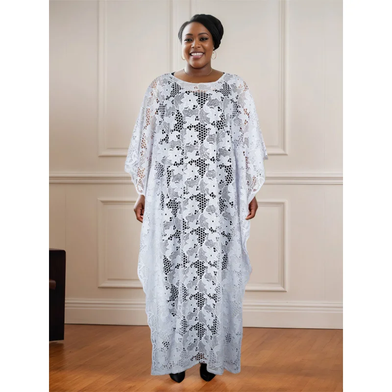 Caftan Marocain Evening Party Dresses Abayas For Women Dubai African Women's Clothing Lace Loose Plus Size Sequin Robe