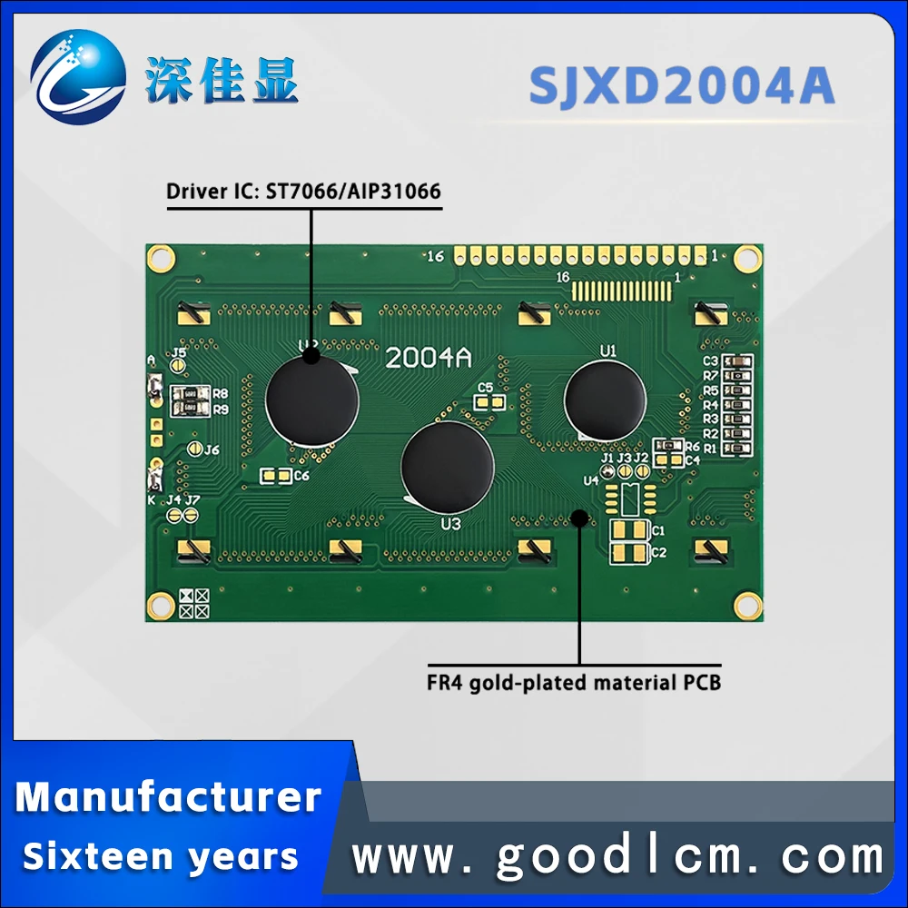Russian language 20X4 character LCD dot matrix screen SJXD2004A STN Blue Negative industrial 20*4 digital LCM display module