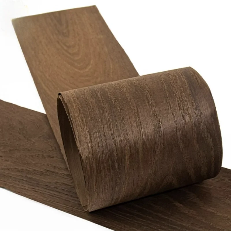 

Natural smoked oak pattern solid wood veneer decoration renovation hotel furniture speaker handmade veneer L:2.5Metersx170x0.5mm