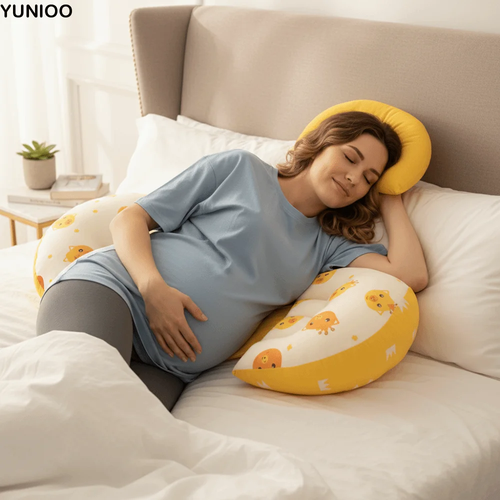 

High Resilience Pregnancy Pillow Adjustable Distance Cartoon Pregnant Women's Pillows Animal Pattern Ergonomic Maternity Cushion