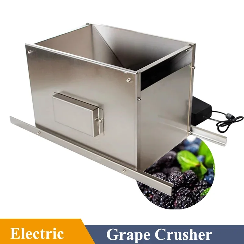 FOR 180R/Min Wine Processing Electric Grape Crusher Destemmer Separator Mulberry Strawberry Cherry Apple Pear Crushing Machine