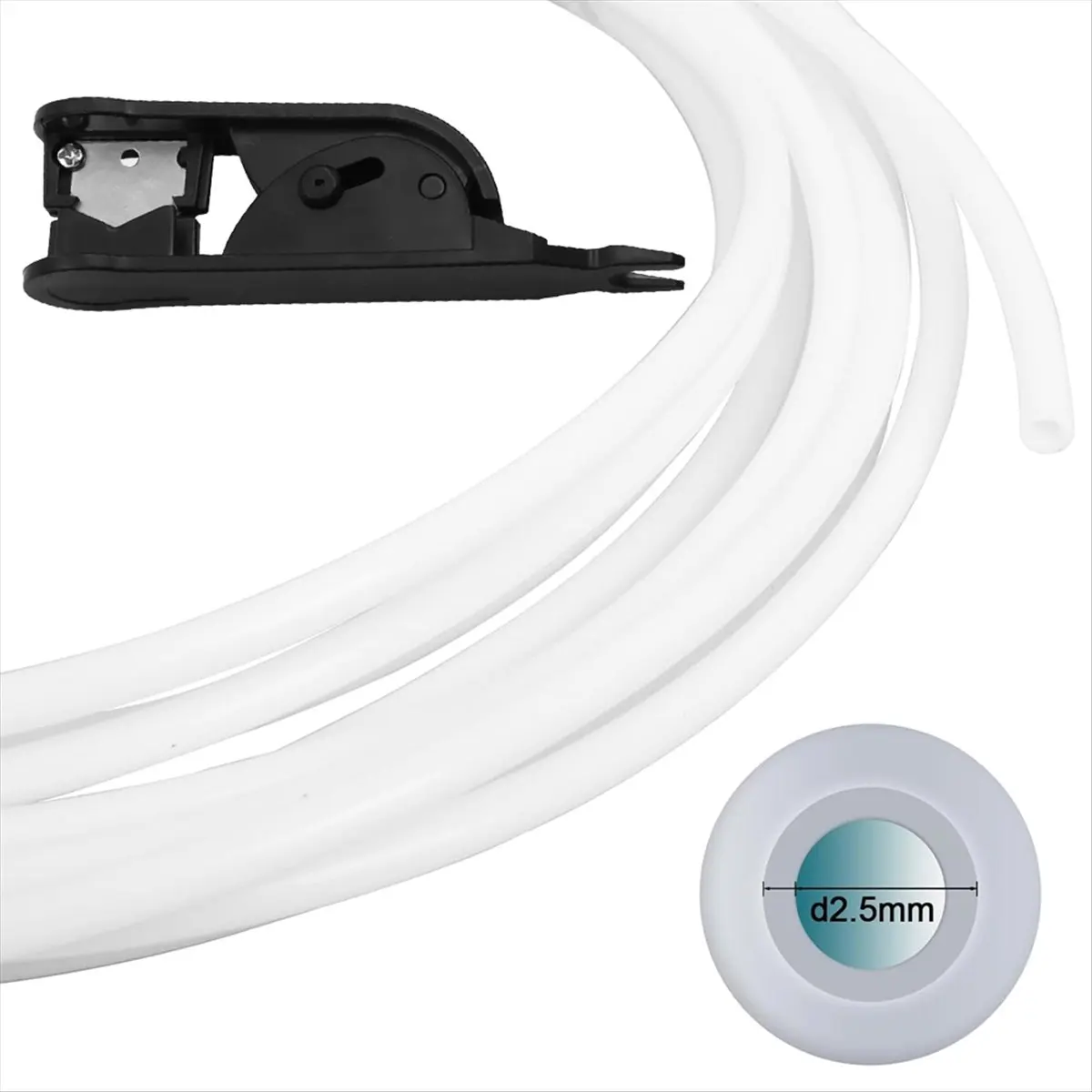 

ABPP For -Lab PTFE Tube 5M 2.5mm IDx4mm OD, for BBL X1/ X1C/ P1P/ P1S/ A1 Mini Direct Drive Extruder with Tubing Cutter