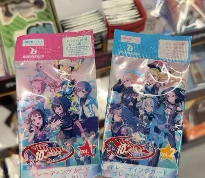 Original BanG Dream! 10th Anniversary Vol.1 Clear Trading Card Blind Pack,  Anime Transparent Collectible Card Blind Bag Gift