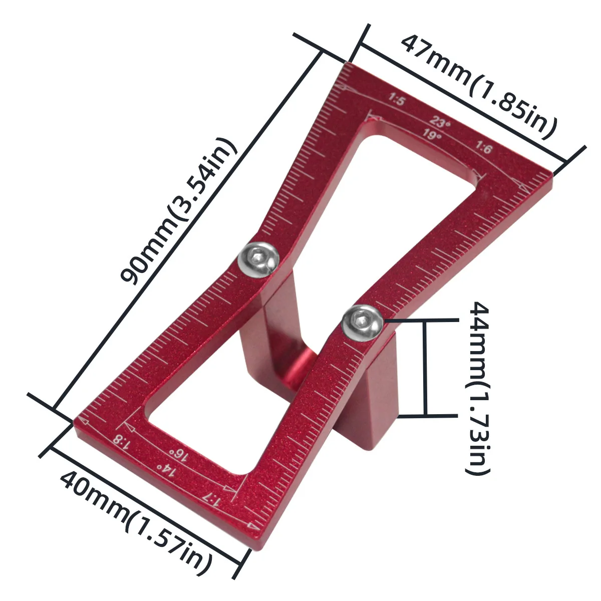 Dovetail Marker Guide Dovetail Making Jig Aluminum Alloy Featuring 1:5 1:6 1:7 1:8 Slopes for Woodworking DIY Wooden Joints