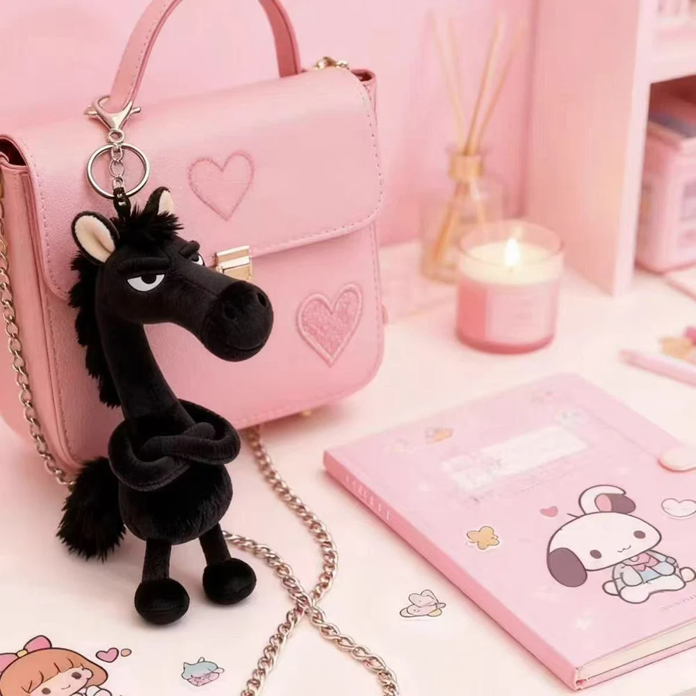 2026 Neujahrs-Glückspferd-Maskottchen, einzigartiges Design, Pony-Souvenirs, Schlüsselanhänger, Anhänger für Tasche, Zubehör, Weihnachten, Weihnachtsgeschenk, Plüschtier