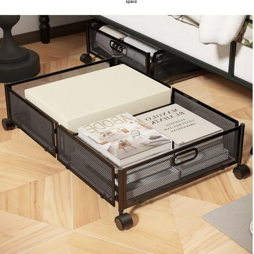 

Large Capacity Under Bed Storage Containers Foldable with Wheels Quilt Clothes Storage Bins Space-saving with Handles