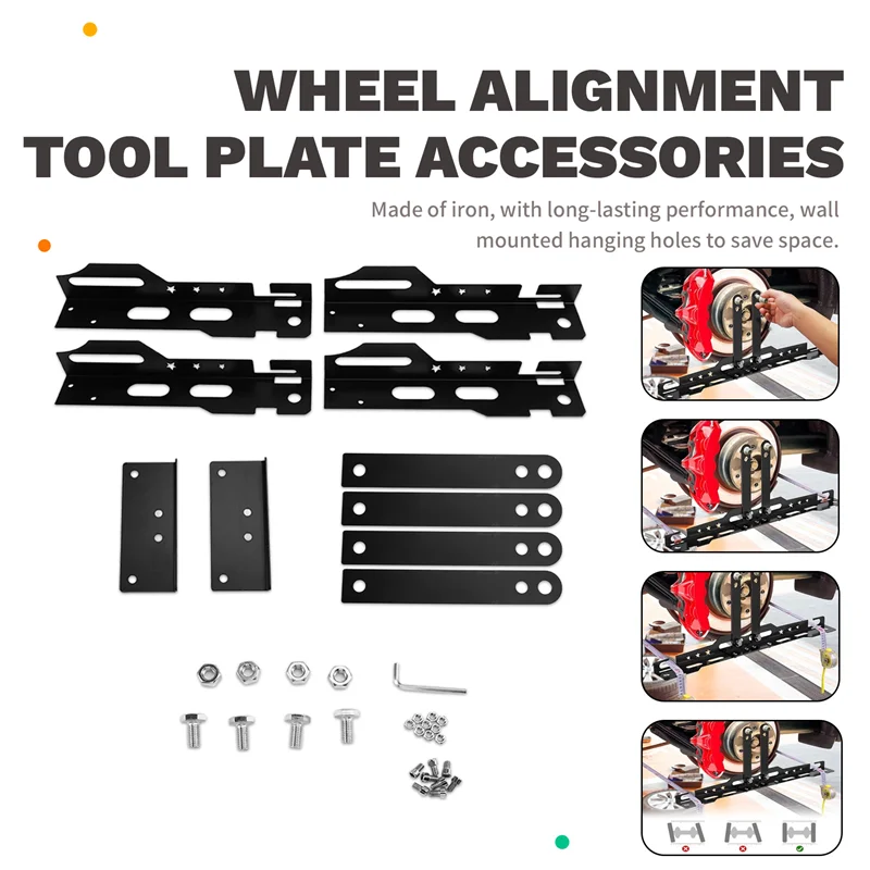 

Heavy Duty Adjustable Car Wheel Alignment Tool Plates Wheel Leveling Aligner Automotive Toe Plates Wheel Balancing Tool Black