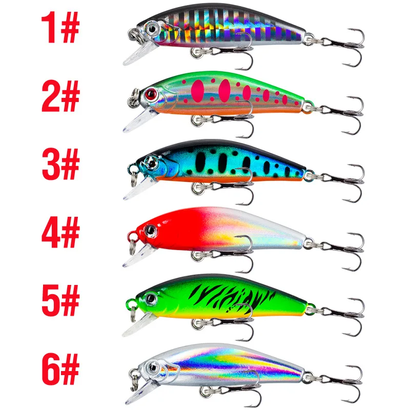 5cm/6.7g Fishing Bait Artificial Luya Bait With Sharp Treble Hooks Fishing Lures With Hook Bionic Swimbait Wobblers Crankbait