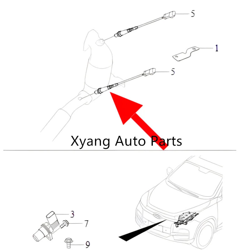 Oxygen Sensor For CHERY EXEED OMODA Jaecoo Jetour Dashing X70 X90 T2  KAIYI E5 J60-3611061AB