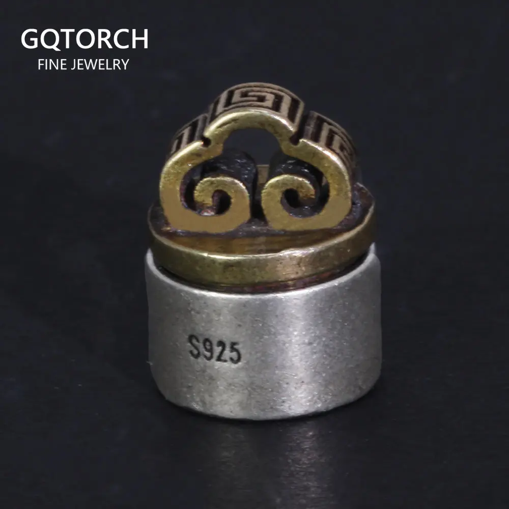 

Подвеска-штамп из серебра 925 пробы для мужчин и женщин, счастье, Ретро Матовая открытая шкатулка, ювелирные изделия