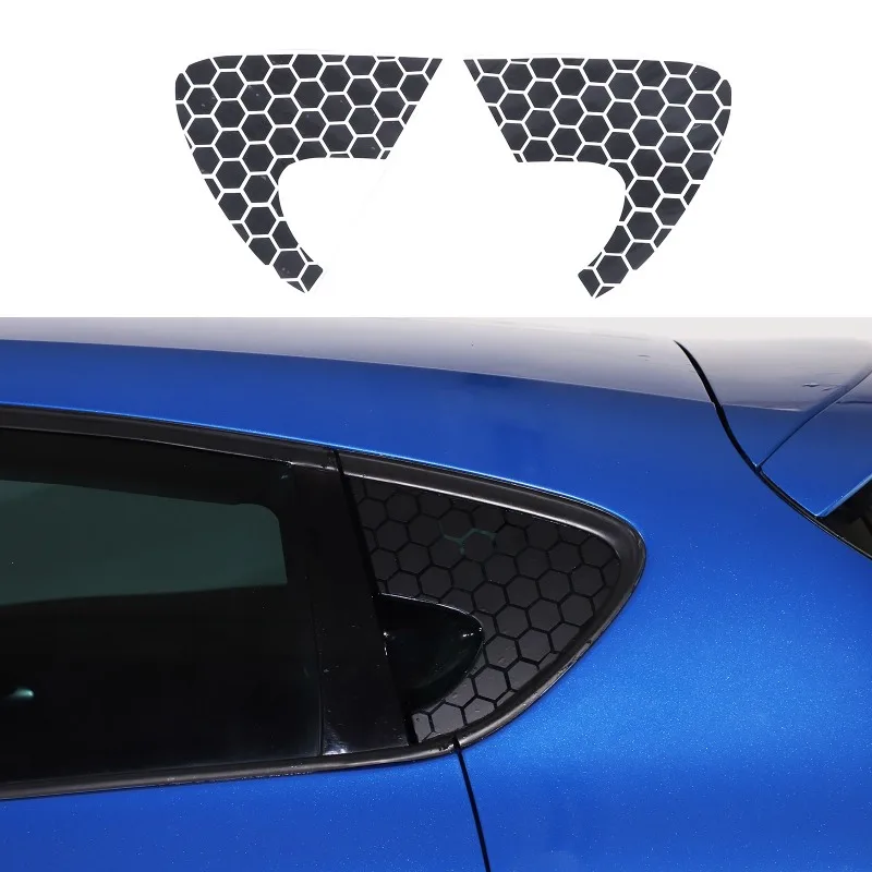 

For 2008-2012 Seat Leon Rear Side Window Decals 2-Piece Set (Large Honeycomb Pattern) PVC Car Accessories