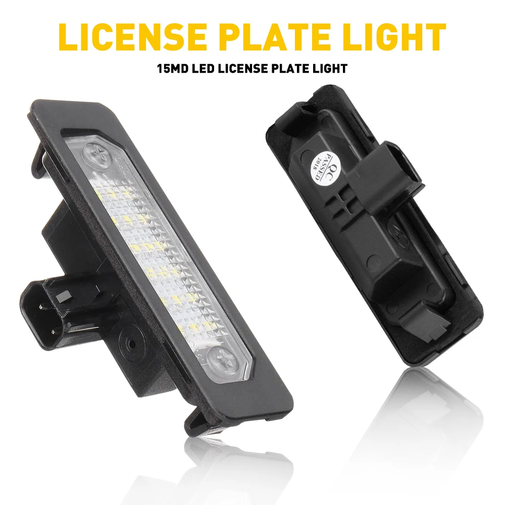 2 قطعة 18 لوحة ترخيص مُضاء رقم ضوء Canbus لفورد موستانج 2010 2011 2012 2013 2014 فورد فيوجن فوكس 2008-2011 منتجات السيارات