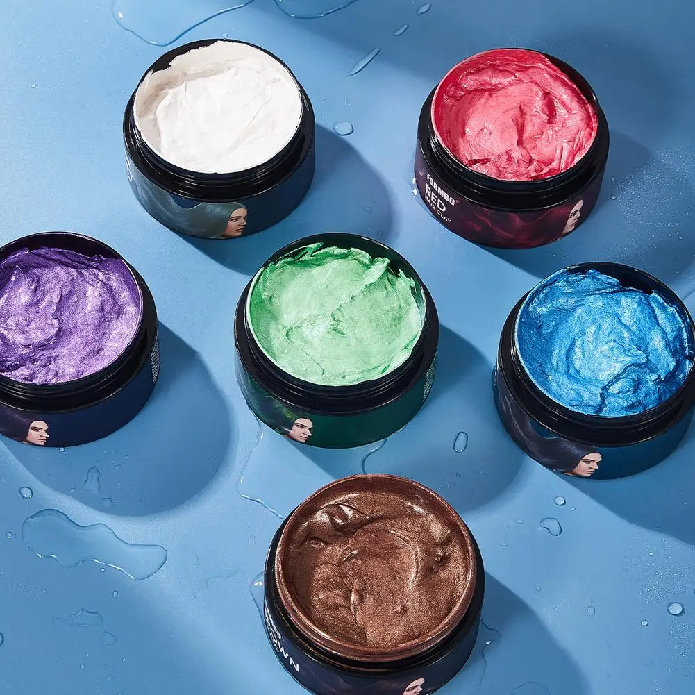 

6 Color DIY Hair Dyed Mud Gentle Irritating Long-lasting Hair Styling Mud Temporary Hair Color Cream For Women Men Y9S1