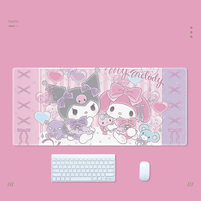 Kawaii Anime Mouse Pad, Grande Mousepad Gaming, Tapete Gamer, Esteira de Mesa Costura, Tapete Teclado PC, XXL