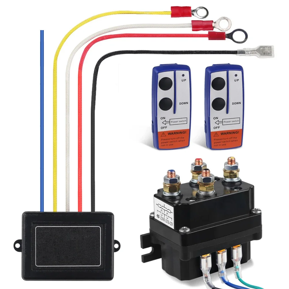 

Winch Remote Contactor 12V 250A Solenoid Contactor Winch Control Solenoid Relay Twin Wireless Remote Recovery for Jeep Car Truck