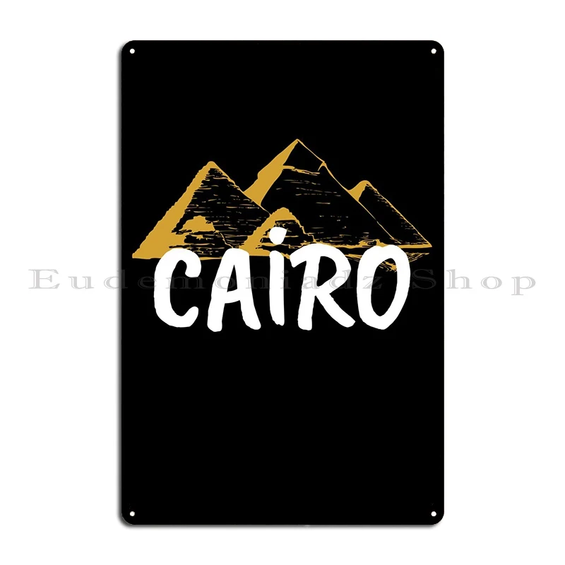 Cairo Pyramids Hieroglyphs Metal Signs Home Party Pub Plates Print Cinema Tin Sign Poster