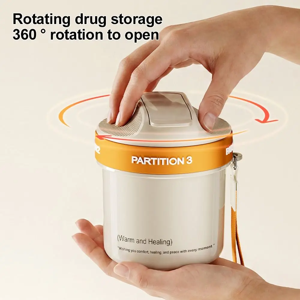 New 4 Compartments Weekly Pill Organizer Portable Handle Travel Medicine Case Mini Moisture Proof Medicine Box On the Go