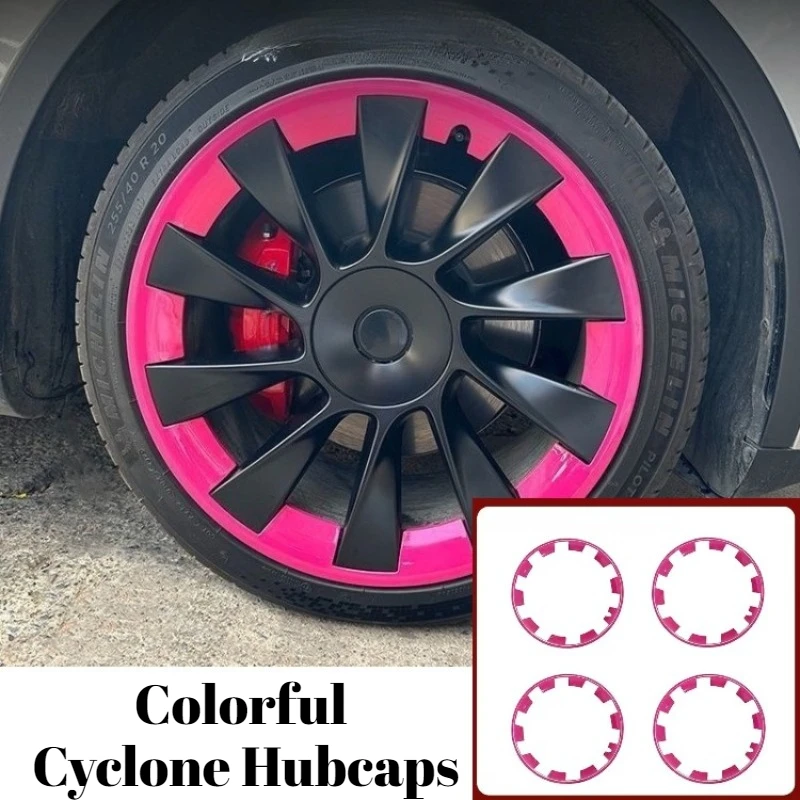 

For Tesla Model Y 20/21inch Cyclone-Style Hubcaps Rim Edge Covers Wheel Protection Rings Stylish Car Modification Accessories