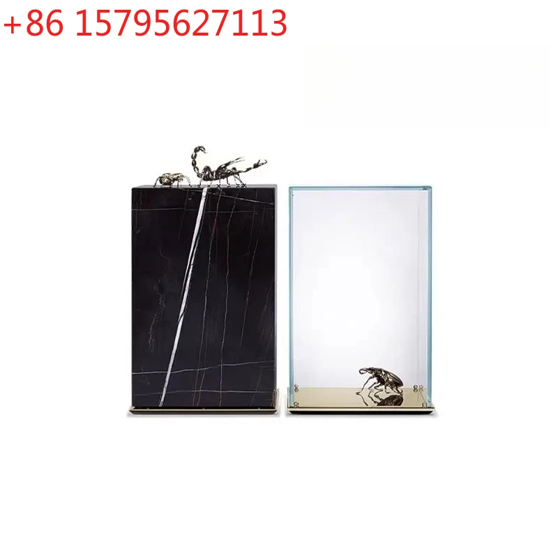 

Легкий роскошный журнальный столик из закаленного стекла, небольшая сторона, несколько комбинаций, креативное искусство, вилла, журнальный столик, маленькая квартира, гостиная, несколько углов