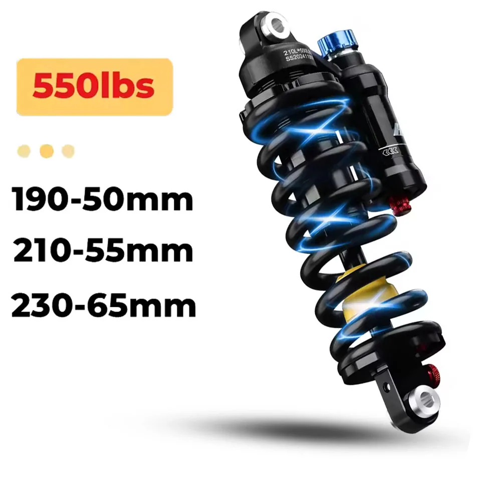 Rear shock absorber Bicycle suspension MTB compression spring 190mm 210mm 230mm for Downhill Motorcycle Bike Rebound absorber