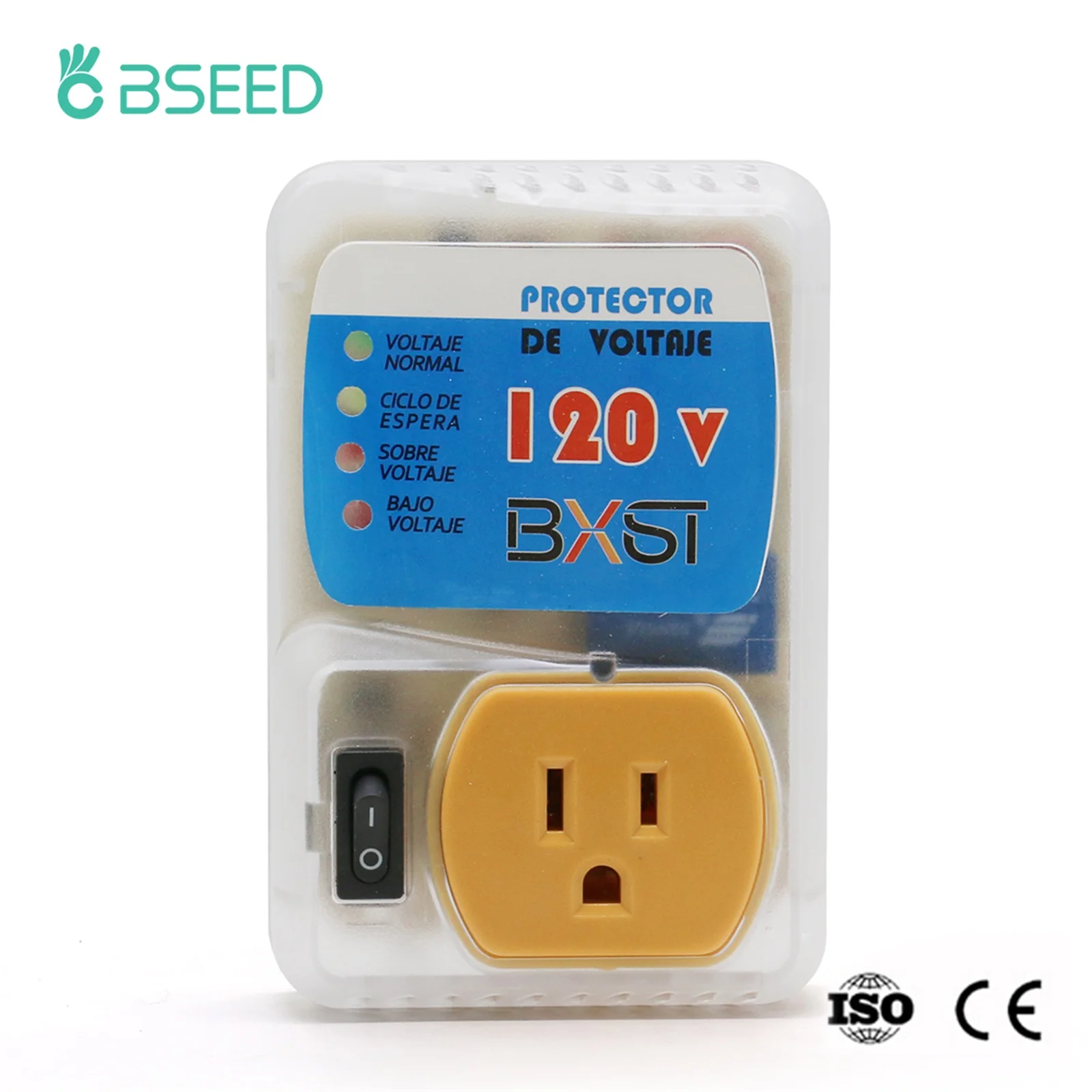 BSEED 20A US Standard Socket Yellow American Standard PC Panel Home Appliance Surge Protector Voltage Socket US Plug Free Ship