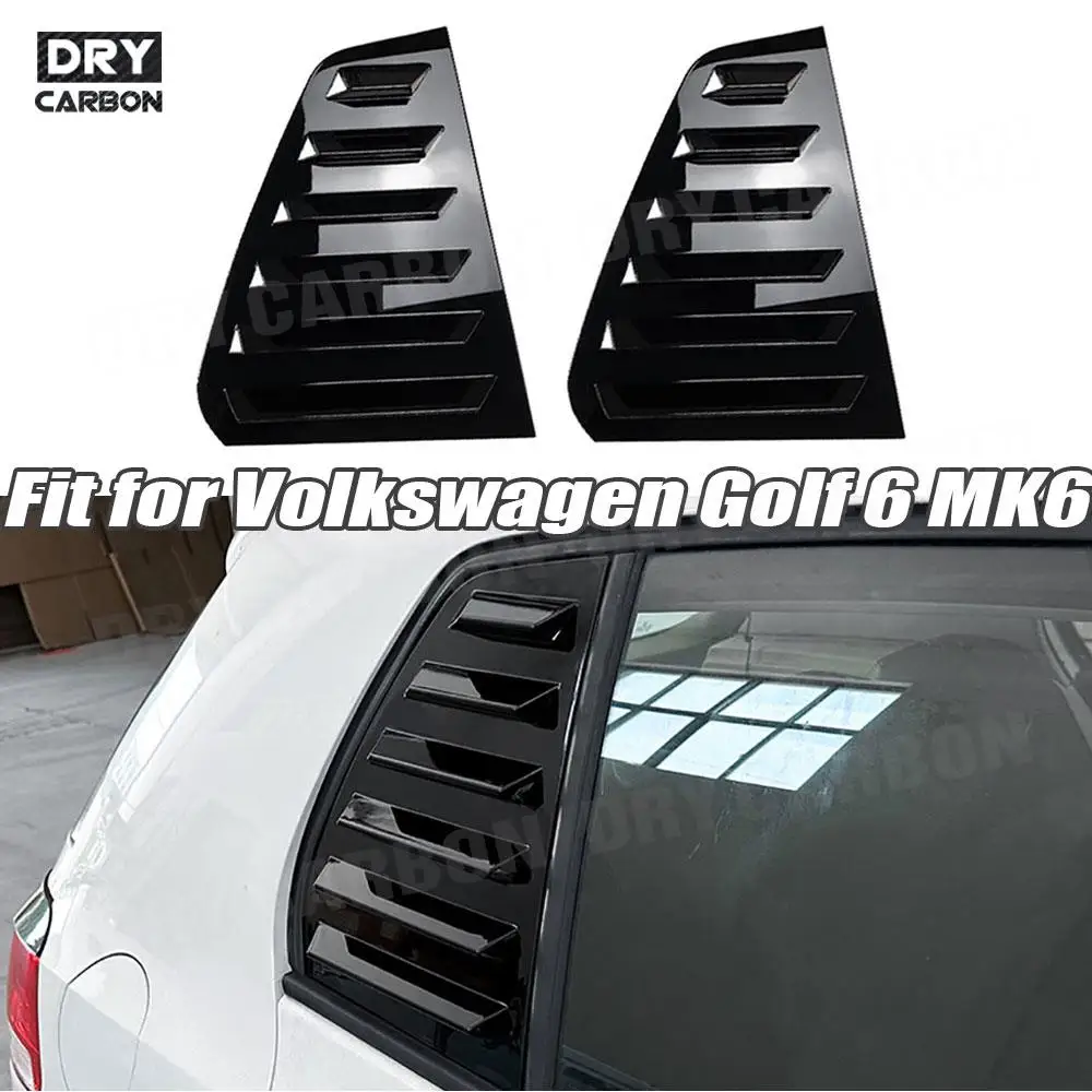 Car Rear Window Louvers Shutters Blinds Cover Trims Bodykits Accessories for Volkswagen Golf 6 MK6 2008 - 2012 Trims