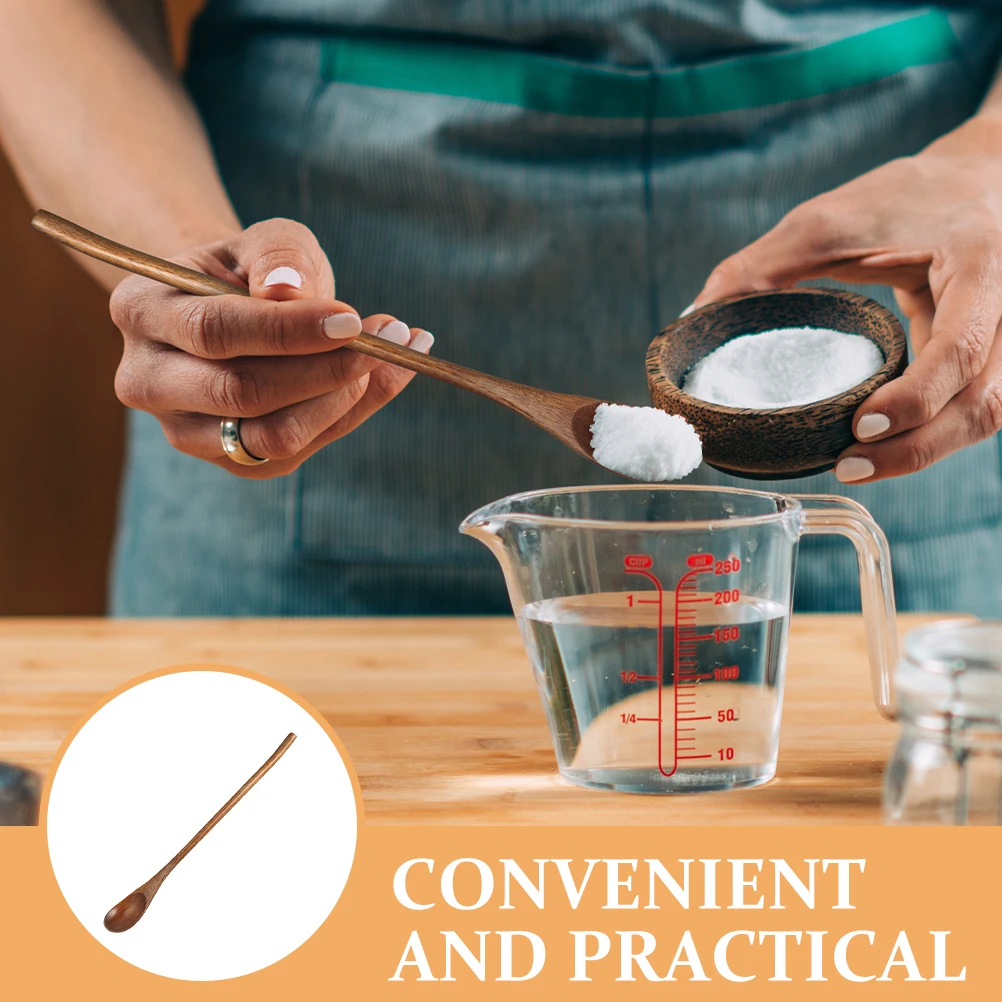 

Eco-Friendly Wooden Spoon Long Handle for Kitchen Cooking Baking Coffee Stirring Honey Seasoning Salad Serving