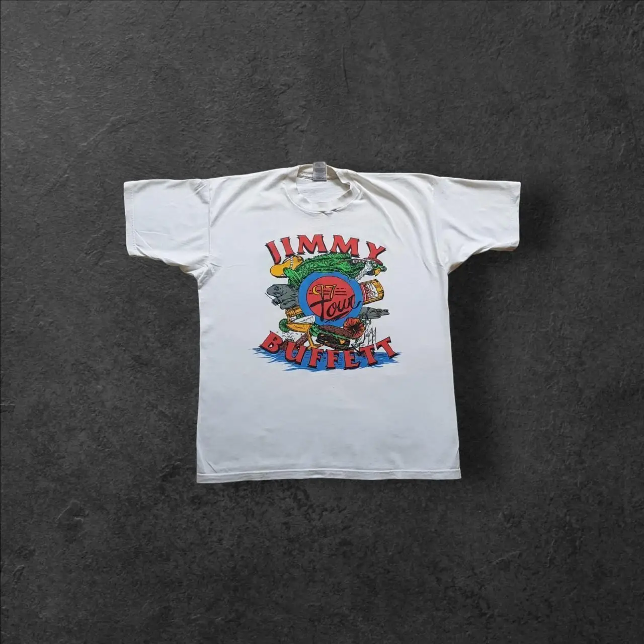 Mens vintage 90s fruit of the loom jimmy buffet tour T Shirt