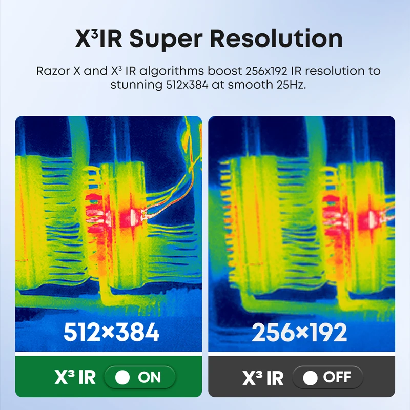 P2//P2pro Thermal Imaging Camera 512×384 X³IR Resolution 600℃ Thermal Camera for Phone ±1.5℃ for House Electrical Repair