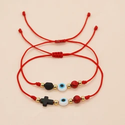 Go2boho Red String Friendship Bracelet For Women Men Kid Family GIft Design Evil Eye Crose Acessories Lukcy Jewelry