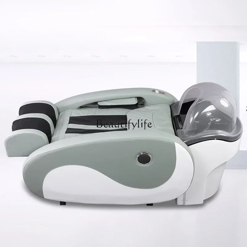 

06Electric massage shampoo bed Automatic multi-function hair salon flush bed