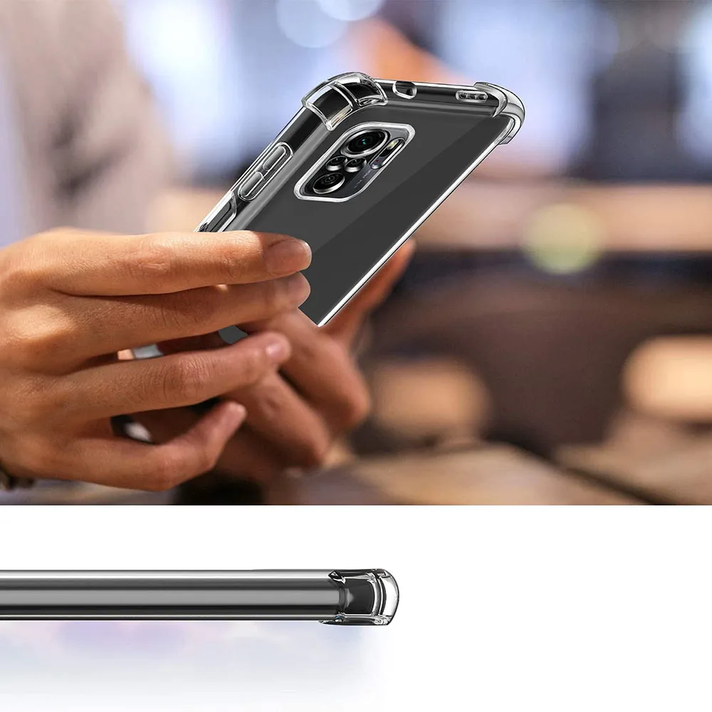 Airbag Shockproof Silicone Phone Case For Xiaomi Redmi Note 10 11 12 Pro Max Note 10s 11s 12s  4G 5G Clear Gel TPU Soft Case image 5