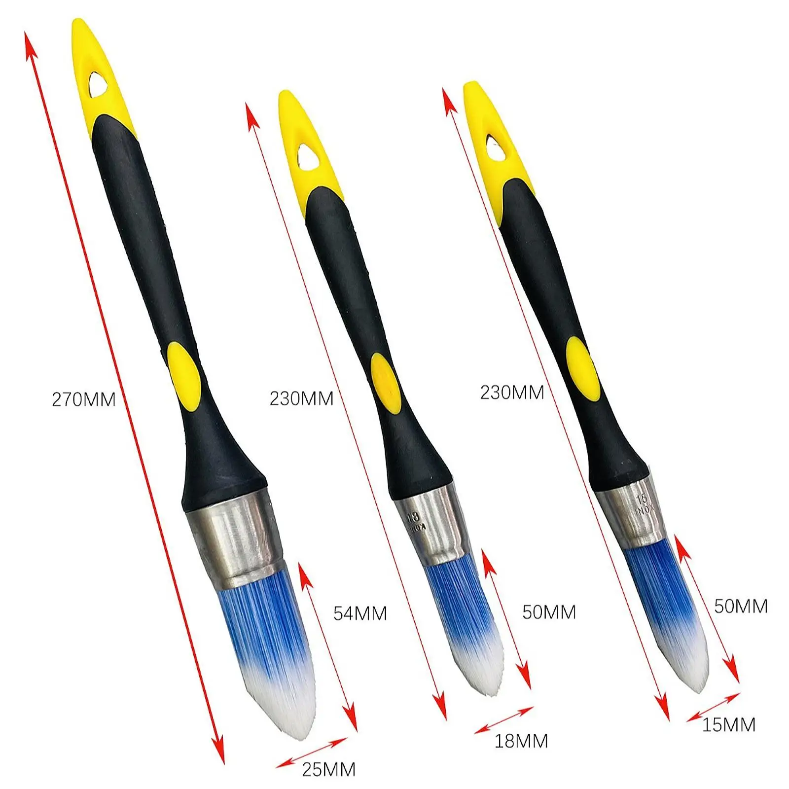 Pennello per finiture Applicatori per macchie di pennelli per dettagli a punta, Utilità, Utensile manuale, Strumento per pittura di bordi, Conico per porte Stampaggio dettagliato fai da te