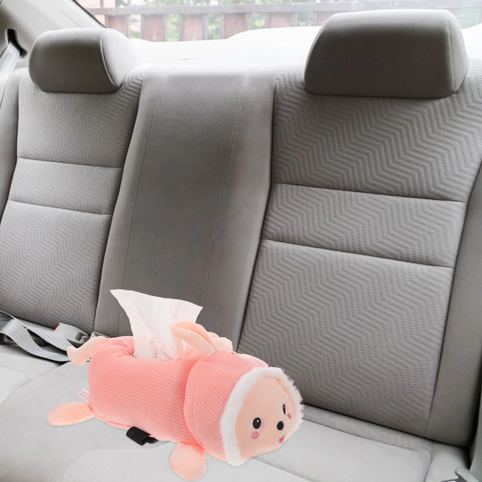 

Cute Car Tissue Box Cartoon Design Easy Access Tissue Holder for Car Seat Back Interior Decoration Animal Napkin Organizer