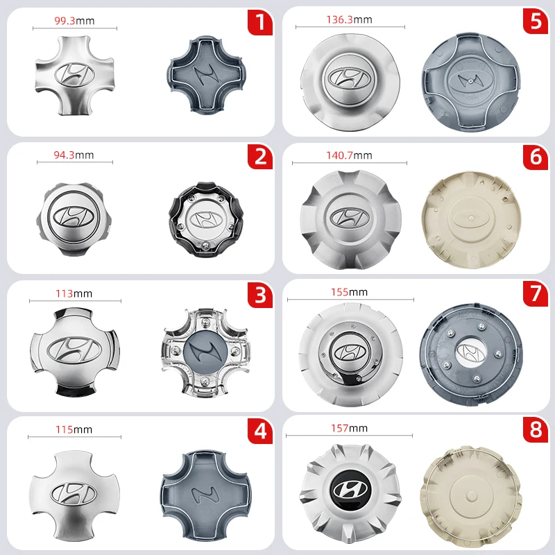 4 قطعة عجلة السيارة غطاء مركز محور يغطي شارة Hubcap لشركة هيونداي I10 I20 I30 I40 IX20 IX35 توكسون سوناتا إلنترا اكسسوارات السيارات
