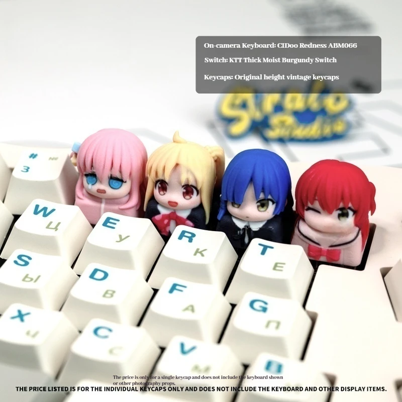 BOCCHI THE ROCK! Anime keycaps 3D character keycaps OEM height Gotoh Hitori personalized mechanical keyboard keycaps keycaps