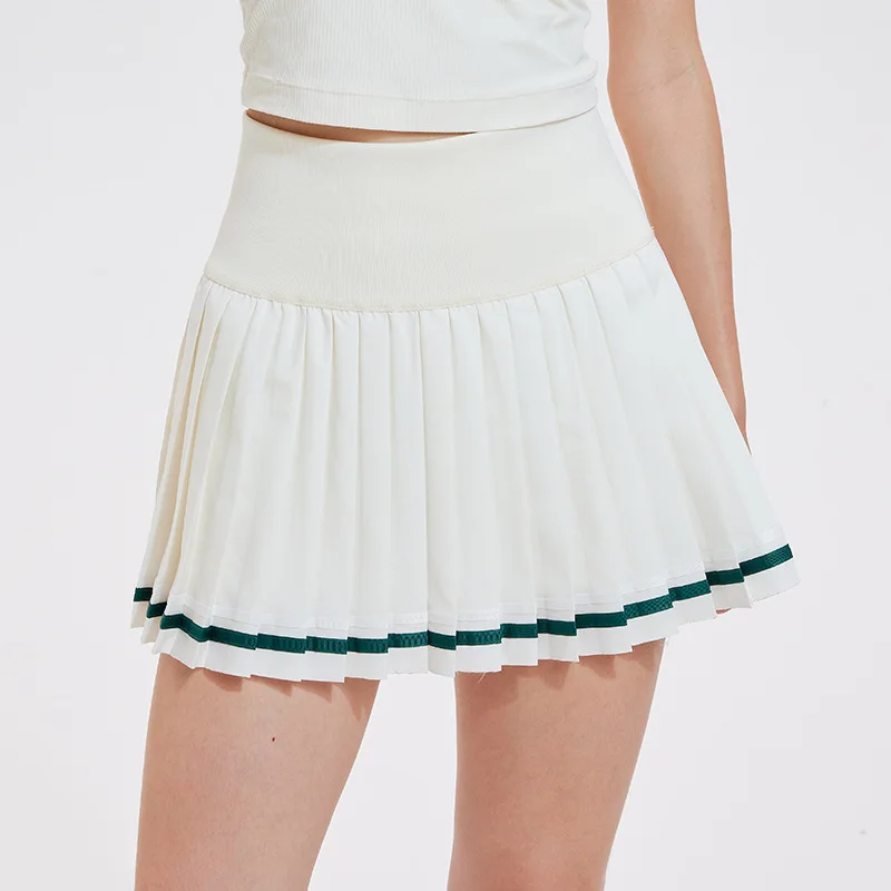

Women Tennis Skirts High Waist Mini Pleated Skirt Fitness Golf Sports Skort Double Layers Gym Running Athletic Workout Yoga