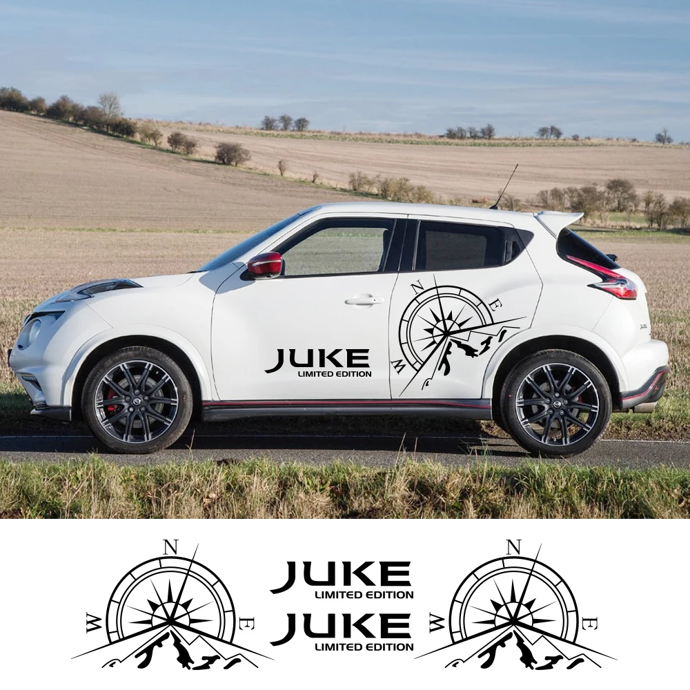 For Nissan Juke F15 F16 2011-2023 Car Door Side Stickers Graphics Compass Vinyl Film Decor Decals Auto SUV Tuning Accessories