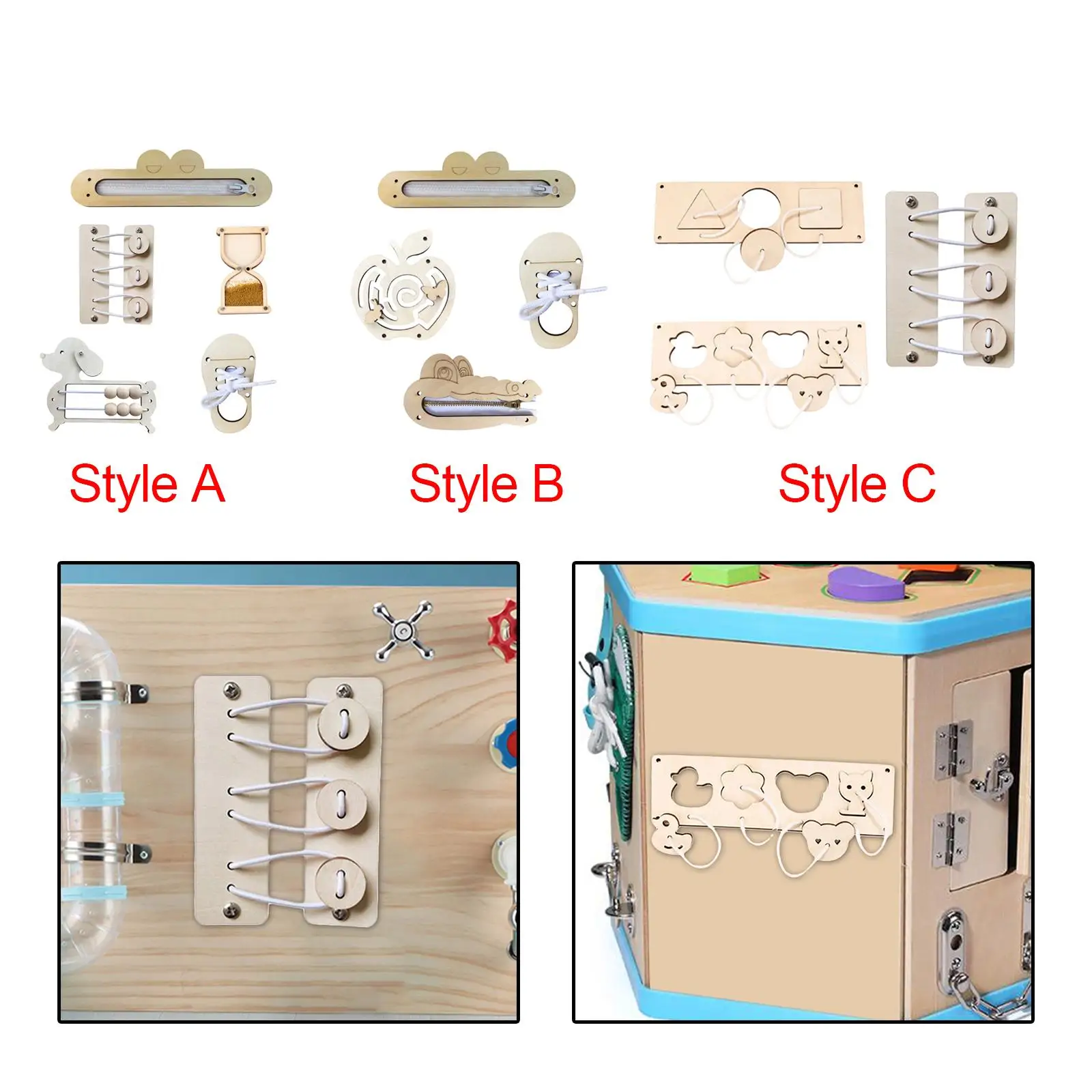 Kids Busy Board DIY Material Wooden Handicraft Toys Motor Skill for Kids