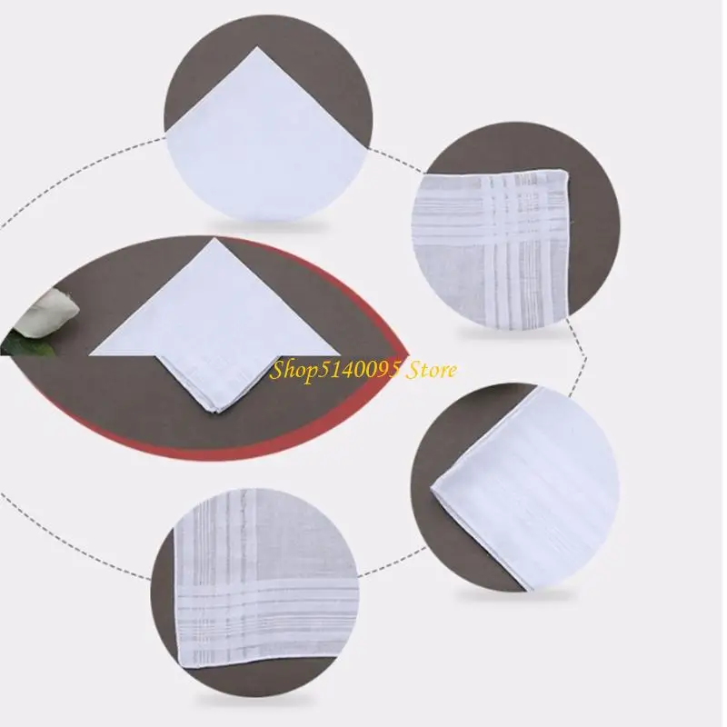 DXAE màu trắng bỏ túi vuông cho phụ nữ khăn tay chiếc khăn tay túi xách cho cô dâu chú rể quà tặng cưới
