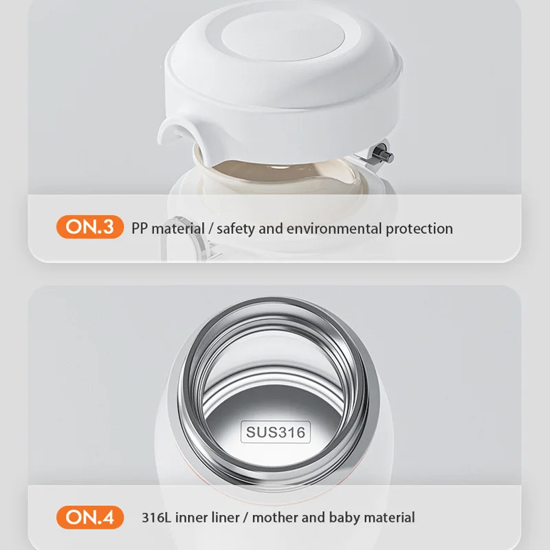 Baby Bottle Warmer with Precise Temperature Control Portable Milk Warmer with Fast Heating Super Fast for Precise for Travel