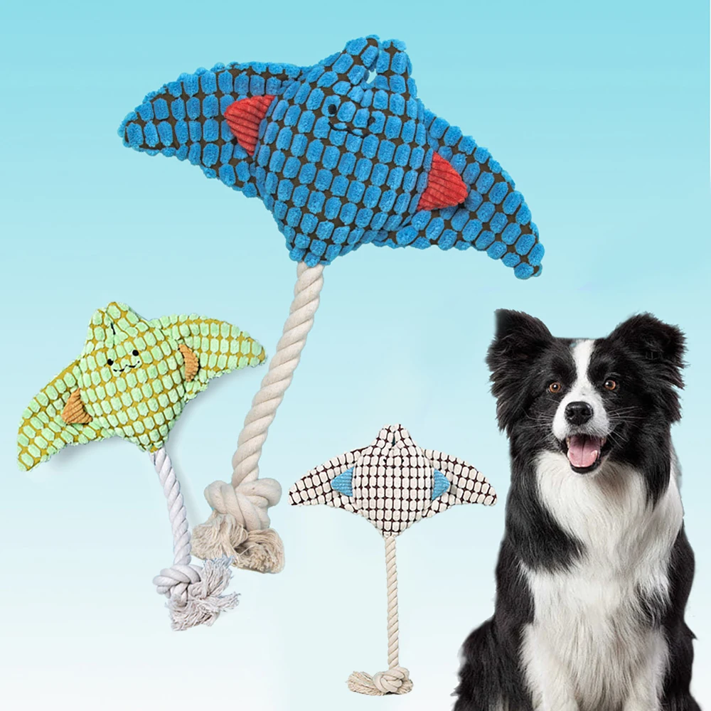 

Dog Toys Interactive Pet Toys Set - Squeaky Crinkle Plush Animals Chewable Bite-Resistant for Teething Puppy Adult