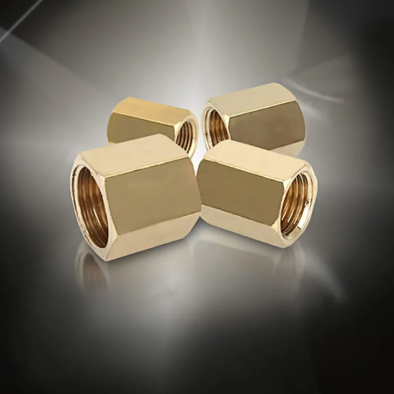 2 Pcs Pneumatic Joint All Copper Double Inner Wire Joint Hexagonal Core Inner Wire Straight Butt Joint 1/2/4/3/6-Points/1-Inch