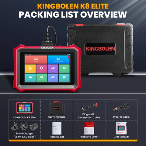 [Пожизненное бесплатное обновление] KINGBOLEN K8 PRO Elite Двунаправленный сканер OBD2 Кодирование ECU CANFD FCA Все системы диагностических инструментов