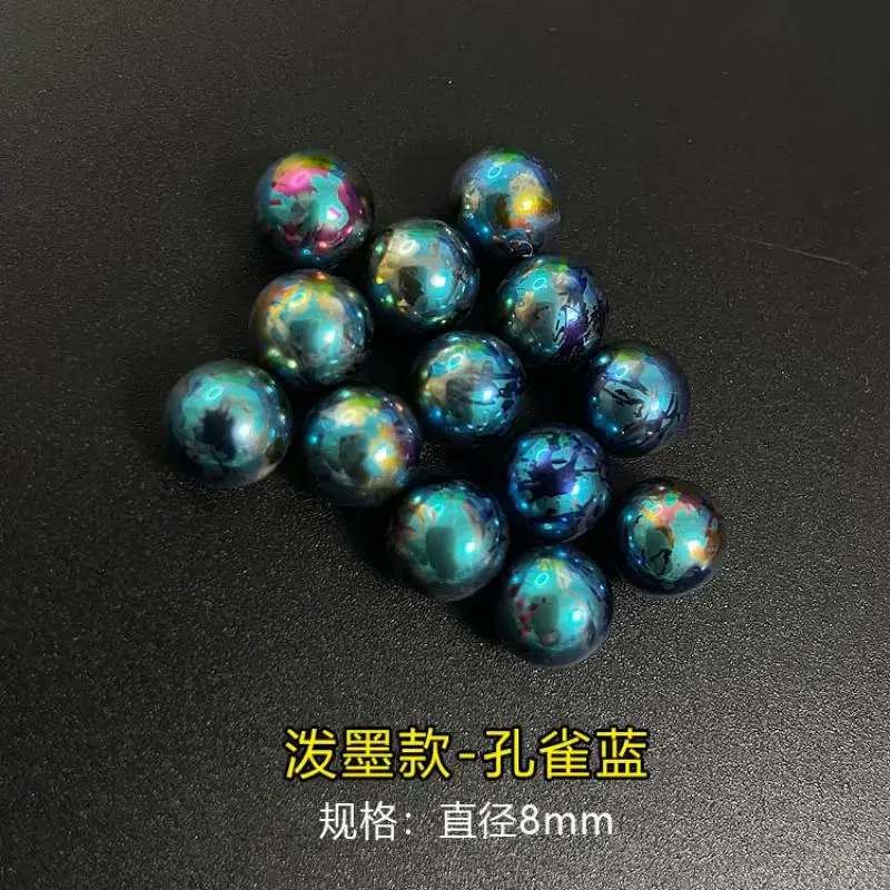 TC4 solid titanium bead titanium ball high brightness color fingertip toy accessories titanium alloy small round ball 8mm/6mm