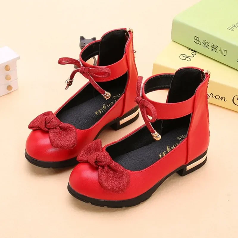 

Childrens Big Girls Leather Shoes Girls Princess Kids Shoes For Wedding Party Pink Red Black 4 5 6 7 8 9 10 11-15y